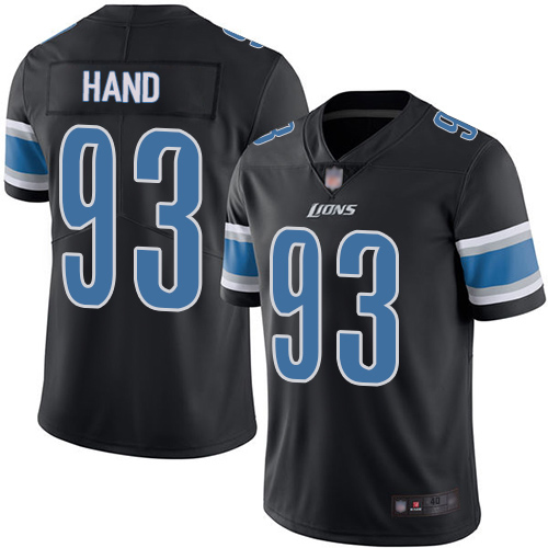 Detroit Lions Limited Black Men Dahawn Hand Jersey NFL Football #93 Rush Vapor Untouchable->youth nfl jersey->Youth Jersey